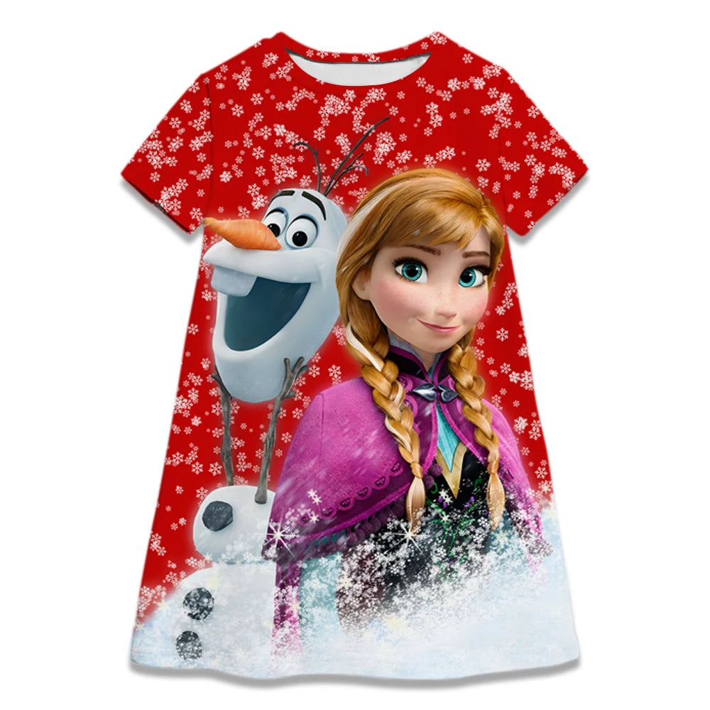 Hot Sale Kids Girl Cosplay Snow Queen Top Disney Frozen Elsa And Anna Princess Dress for 2-8 Years Girls Birthday Party Dresses - Seprincess