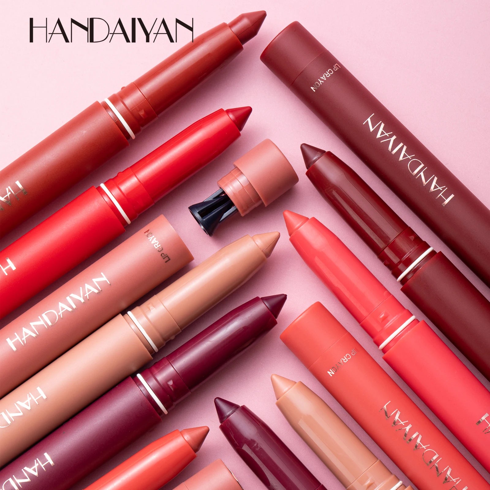 HANDAIYAN New Arrive Matte Lipstick Pencil Makeup Silky Velvet Lip Stick Pen Waterproof Nude Pink Red Lip Blam Make Up Cosmetics - Seprincess