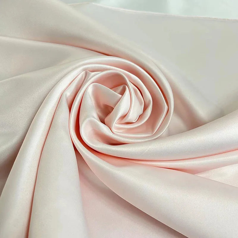 Wedding fabric 395 wedding satin shimmer thick satin haute couture dress solid color DIY fabric white - Seprincess