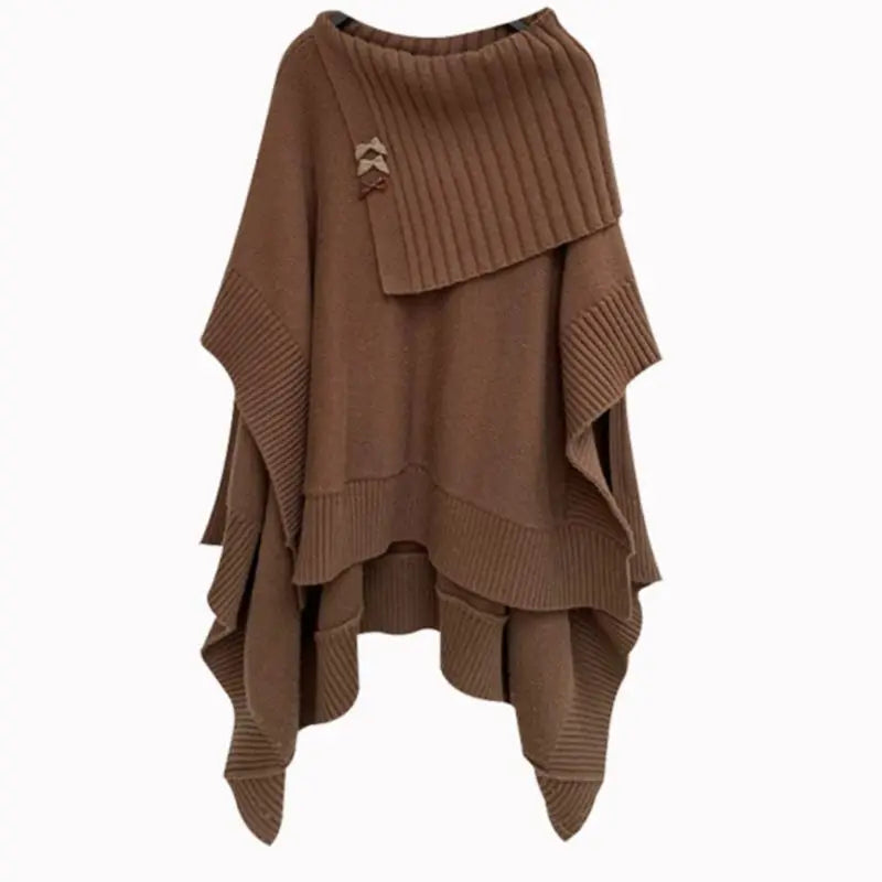 Autumn and Winter Women's Set New Korean Fashion Cloak Knitted Sweater Casual Versatile Wide Leg Pants Two Piece Set - Seprincess