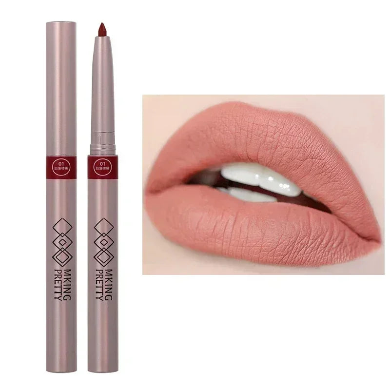 Nude Brown Lipliner Pen Waterproof Sexy Red Matte Contour Tint Lipstick Lasting Non-stick Cup Lipliner Pen Lips Makeup Cosmetic - Seprincess