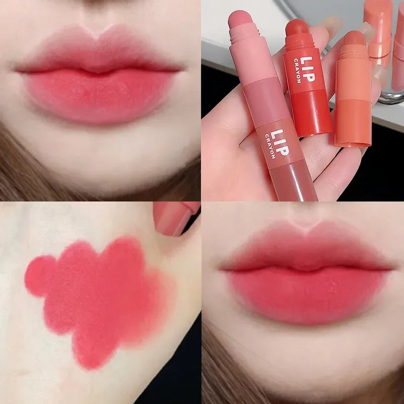 4 In 1 Matte Lipstick Pencil Kit Combo Velvet Sexy Red Lip Tint Non-stick Cup Multicolour Lipstick Pen Makeup Lips Cosmetic Set - Seprincess