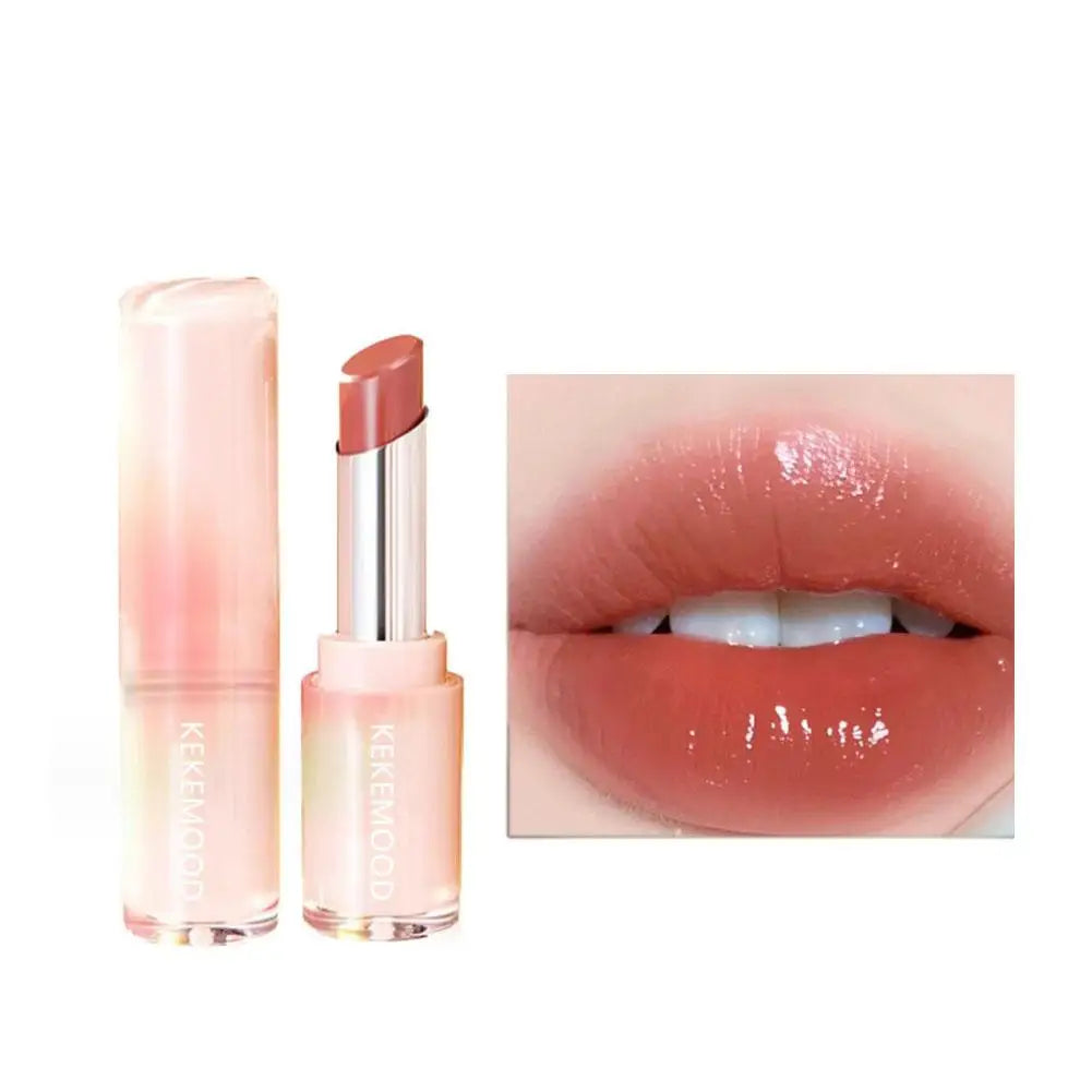 Jelly Lipstick For Kekemood Moisturizing Mirror Water Light Solid Lip Gloss Glass Tea Red Brown Lip Glaze Tint Makeup Cosme Q6S3 - Seprincess