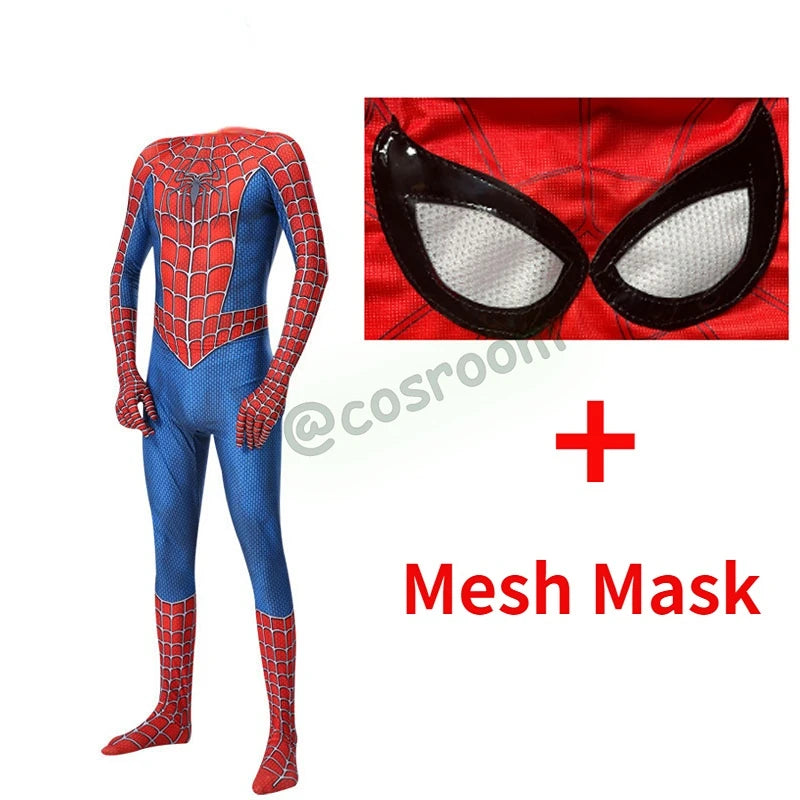 Spiderman Costume for Adult Tobey Maguire Cosplay Bodysuit Superhero Zentai Suit Jumpsuit Halloween Carnival Party Costumes - Seprincess