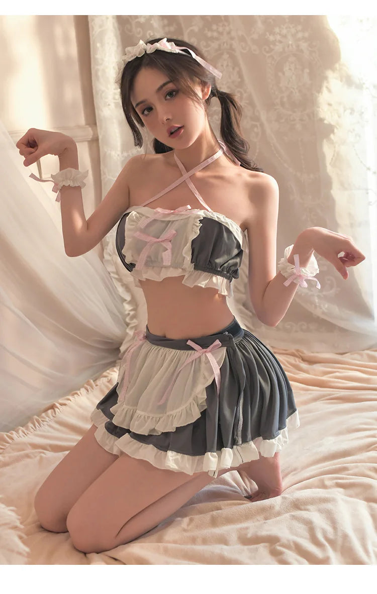 lingerie Maid in Cat Girl Uniform Temptation Tight Lace Cosplay anal sexy costume woman suit for roller female - Seprincess