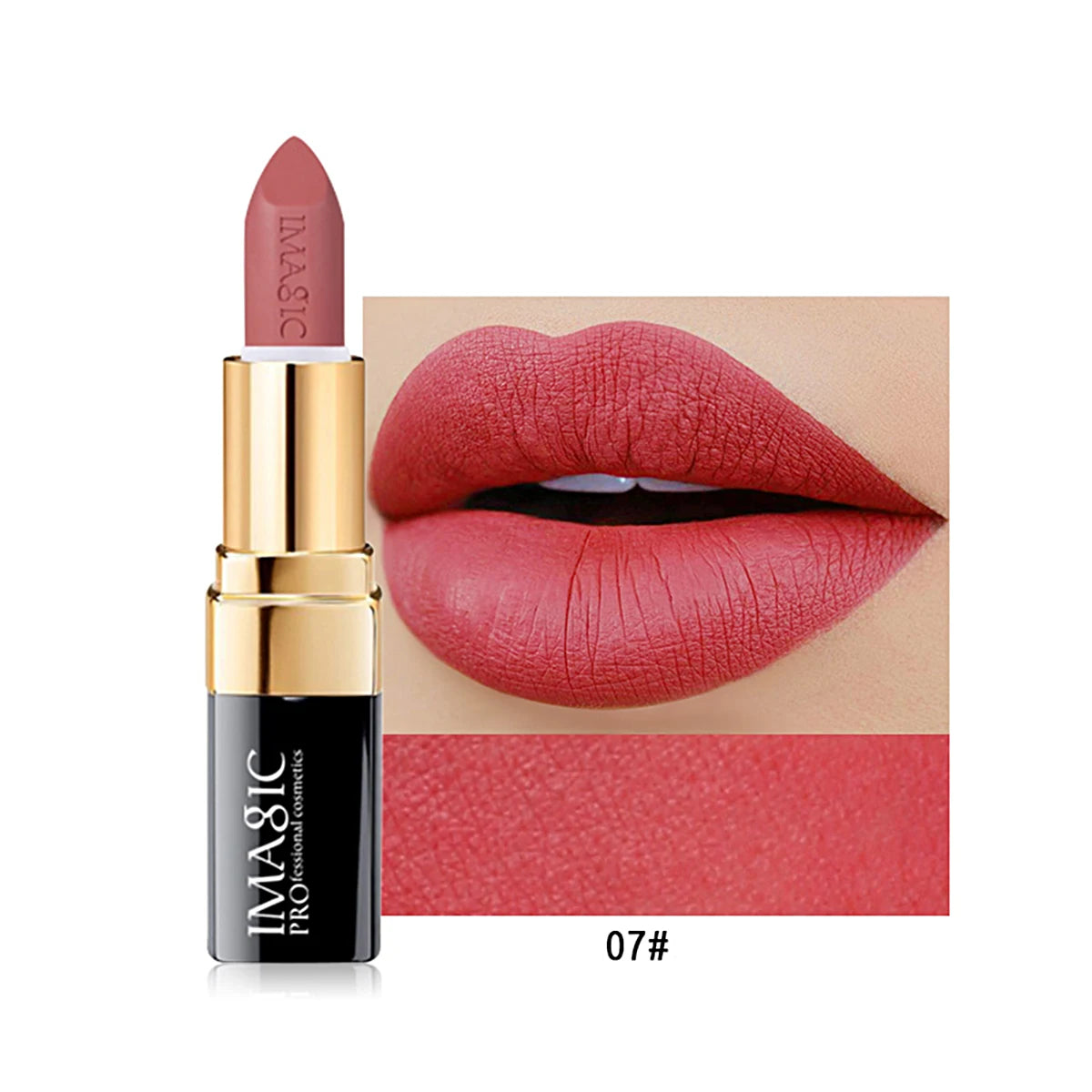 IMAGIC 12-Color Lipstick Matte Waterproof Velvet Pigment Nude Rouge Waterproof Long Lasting Lip Profissional Cosmetics Beauty - Seprincess