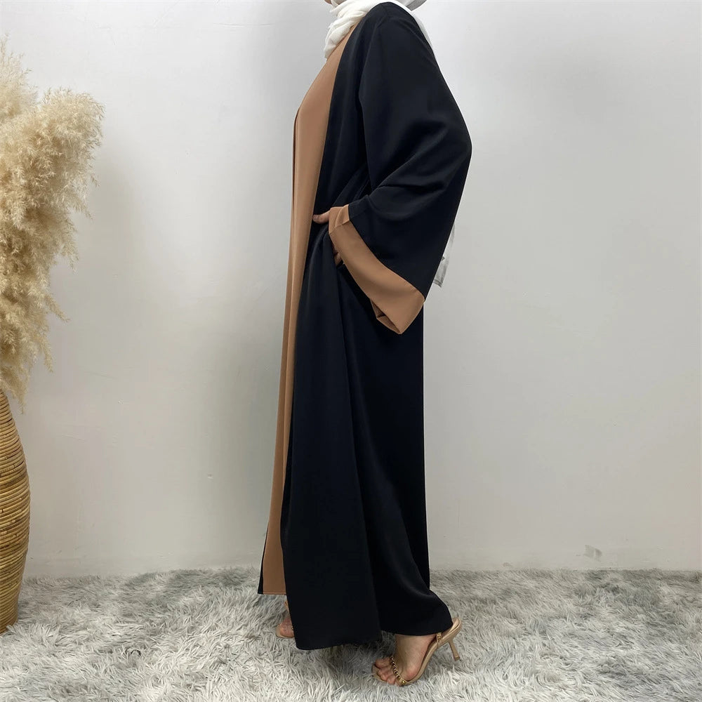 Ramadan Eid Muslim Abaya Dubai Luxury Splicing Fake Two Pieces Abayas For Women Kaftan Modest Dress Islam Caftan Marocain Femme