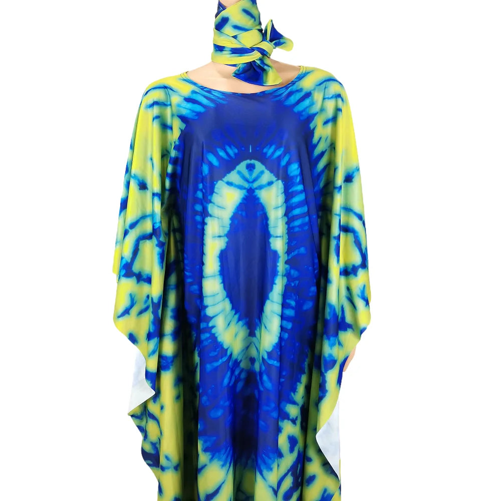 Abaya Eid Dress For Women  Hot Sale Duba Printed Dress African Loose Robe Muslim Ladies Clothing Beach Party - Seprincess