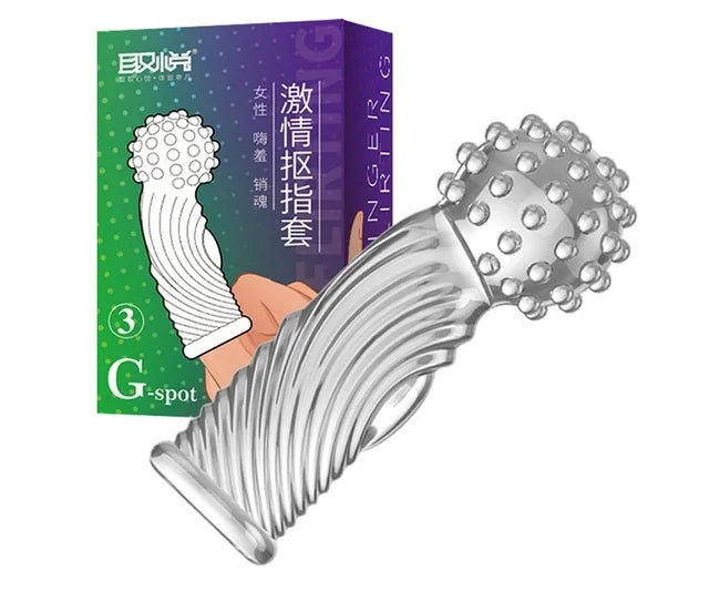 G-spot Finger Condoms Vaginal Stimulation Sex Toys For Man Woman Les Big Spikes Finger Sleeve Clitoris Massage Adult Sex Product - Seprincess