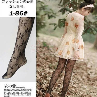 Sexy women seamless pantyhose net tight nylon print stocking fishnet mesh female hosiery love back vertical silk stockings PR09