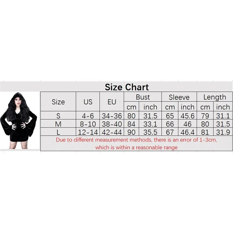 Women Halloween Witch Cosplay Costumes Long Sleeve Black Hooded Bodycon Mini Dresses Gothic Goth Short Dress for Party - Seprincess