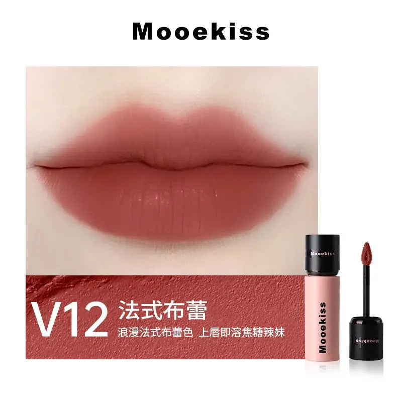 Mooekiss Matte Liquid Lipstick Lasting Non-stick Cup Velvet Lip Clay Lip Gloss Autumn and Winter Chestnut Lip Makeup Maquillaje - Seprincess