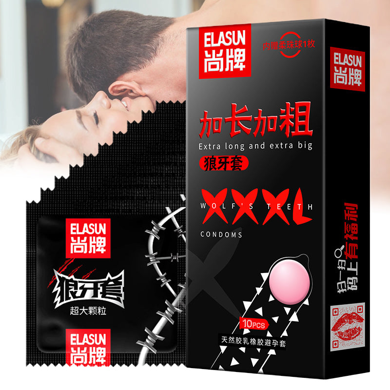 XXXL Plus Size Condoms with ball Penis Different Varieties Large Spikes Condom extra long big dildo Smooth Lubricated Condom - Seprincess