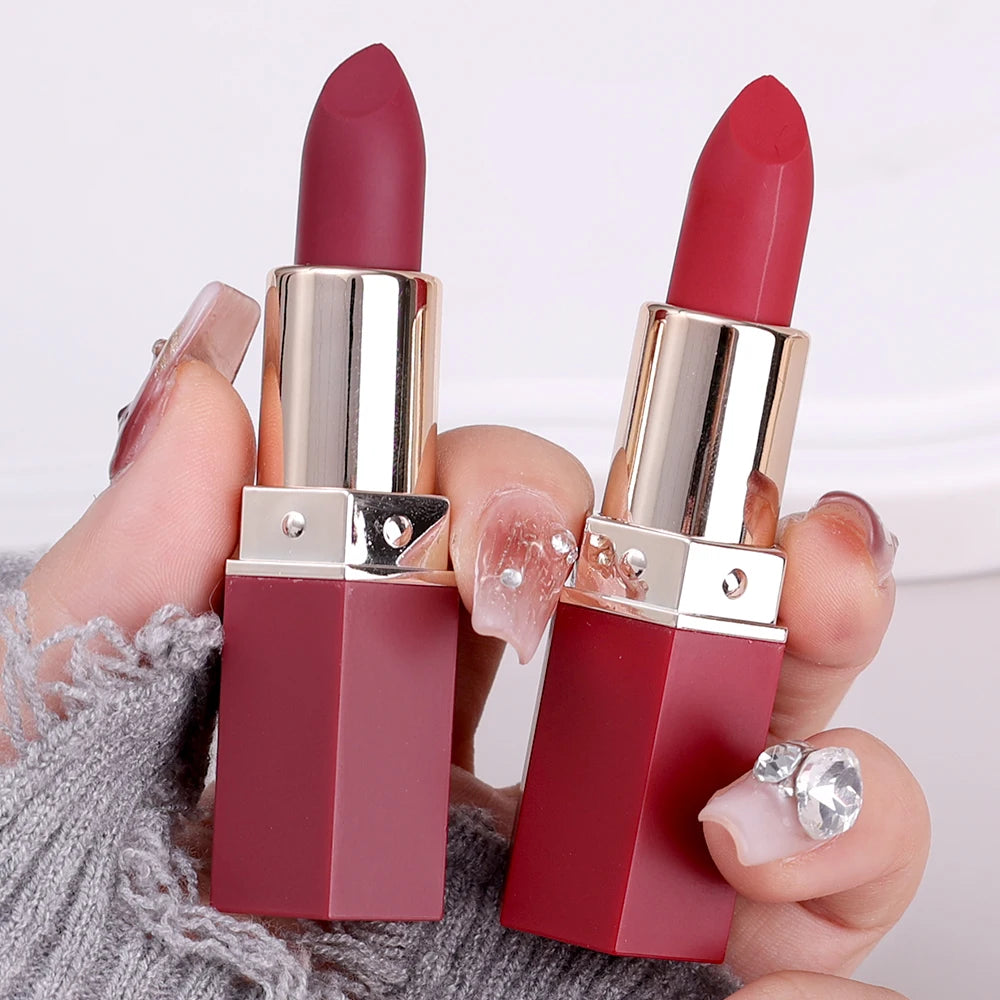 6 Colors Matte Lipstick Waterproof Velvet Nude Pink Lip Stick Pen Lasting Non-stick Cup Red Lip Glaze Sexy Lips Makeup Cosmetics - Seprincess