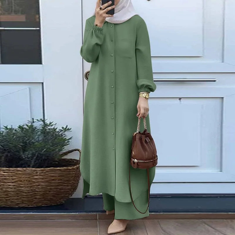 Dress Solid Color Dubai Turkish Muslim Abaya Islamic Jalabiya Dresses Women Ramadan Eid Abayas Caftan Kaftan Elegant Vestidos - Seprincess