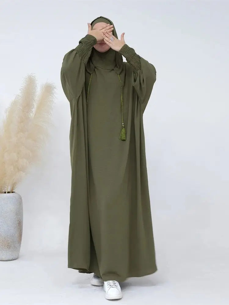 Ramadan Niqab Khimar Muslim Abaya Dubai Turkey Islam Prayer Clothes African Dresses For Women Dress Kaftan Robe Femme Musulmane - Seprincess