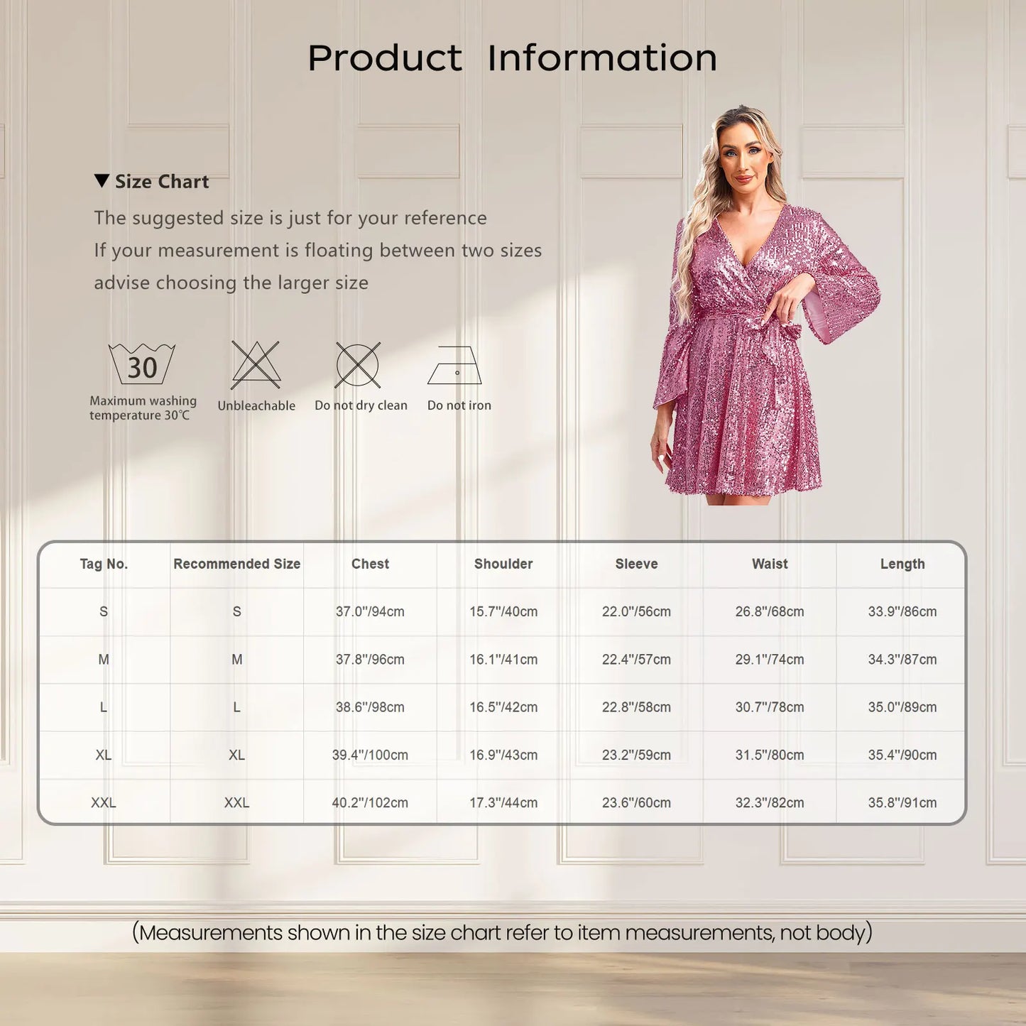 Fashion Women's Dress Clubbing Prom Vestidos V Neck Loose Sequin Dresses Long Sleeve Gown for Cocktail Party Prom Evening Robe - Seprincess