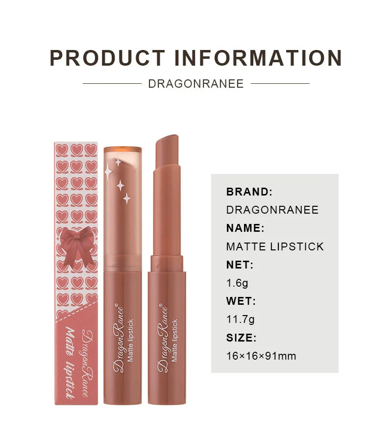 Matte Nude Lipstick 24 Hours Long Lasting Water Resistant Lip Gloss Natural Moisturizing And Sexy Korean Cosmetics For Female - Seprincess