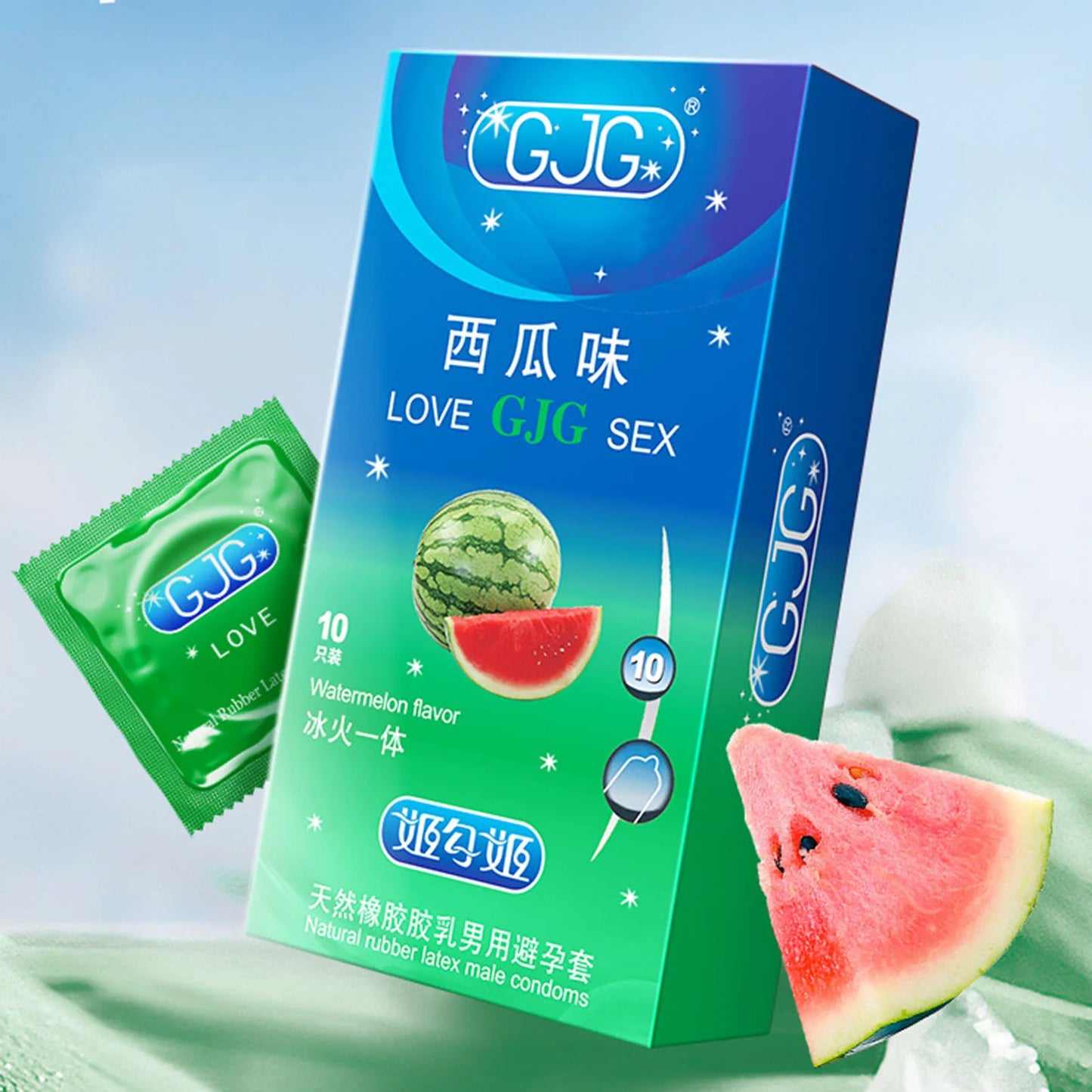 10pcs Fruit Flavor Condoms Sex Toy For Men Strawberry Blueberry Taste Penis Sleeves Ultra Thin Condom Adult reusable Sex Product