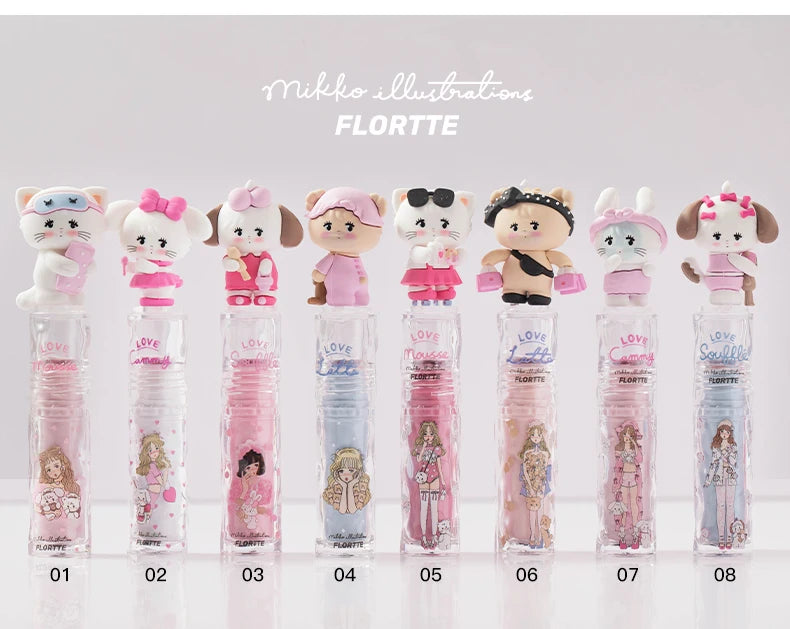 FLORTTE/MIKKO Co Branded Lipstick Milk Cake Lip Cream Soft Lip Mud Lip Glaze Tint Matte Velvet Lipsticks Beauty Korean Cosmetics - Seprincess