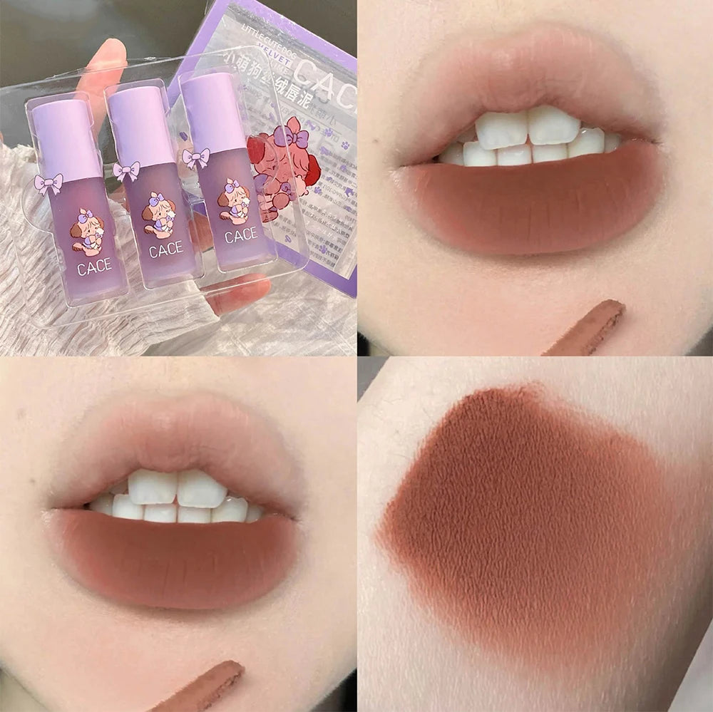 Matte Velvet Lip Gloss Long Lasting Lip Mud Tint Blush Non-stick Cup Waterproof Lipstick Female Makeup Korean Cosmetic Sets - Seprincess