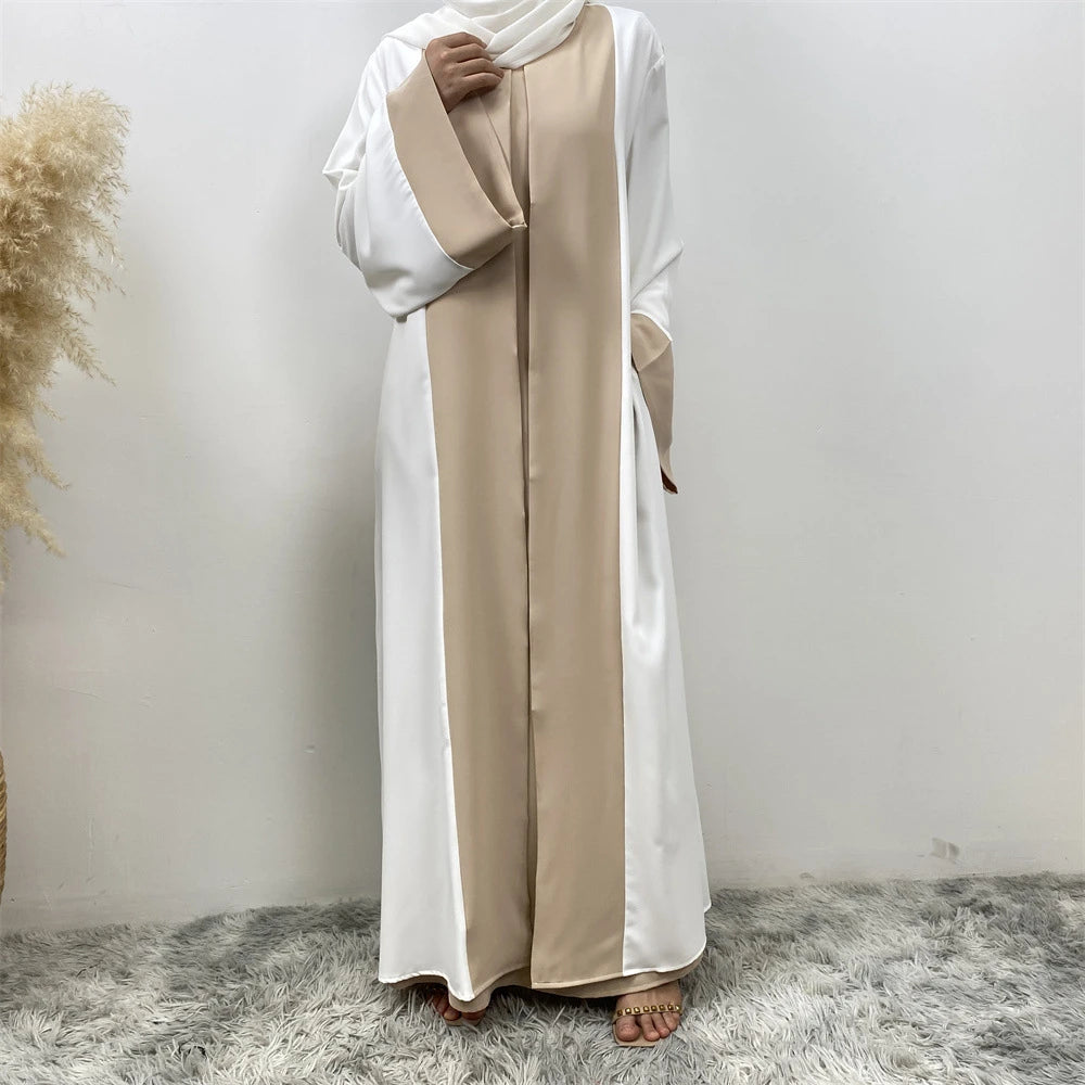 Ramadan Eid Muslim Abaya Dubai Luxury Splicing Fake Two Pieces Abayas For Women Kaftan Modest Dress Islam Caftan Marocain Femme - Seprincess