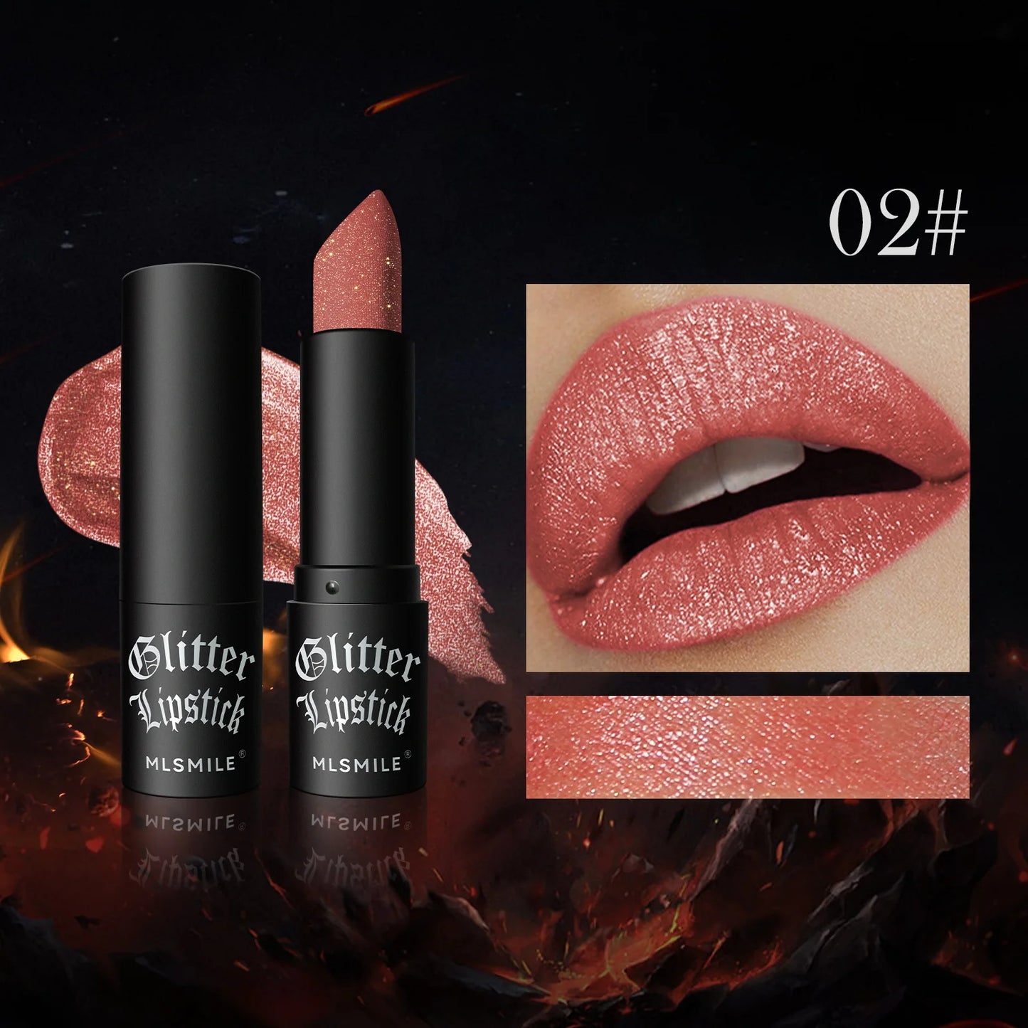 Glitter Waterproof Lipstick Nude Matte Long Lasting Not Fading Pearlescent Sexy Red Pink Velvet Lipsticks Lips Makeup Cosmetic - Seprincess