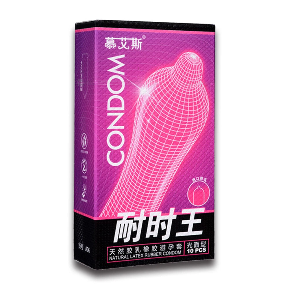 G spot Condoms 10PCS Particles for long sex Delay Ejaculation thin Condoms Big dotted Stimulation Penis Sleeves Adult Sex Toys - Seprincess