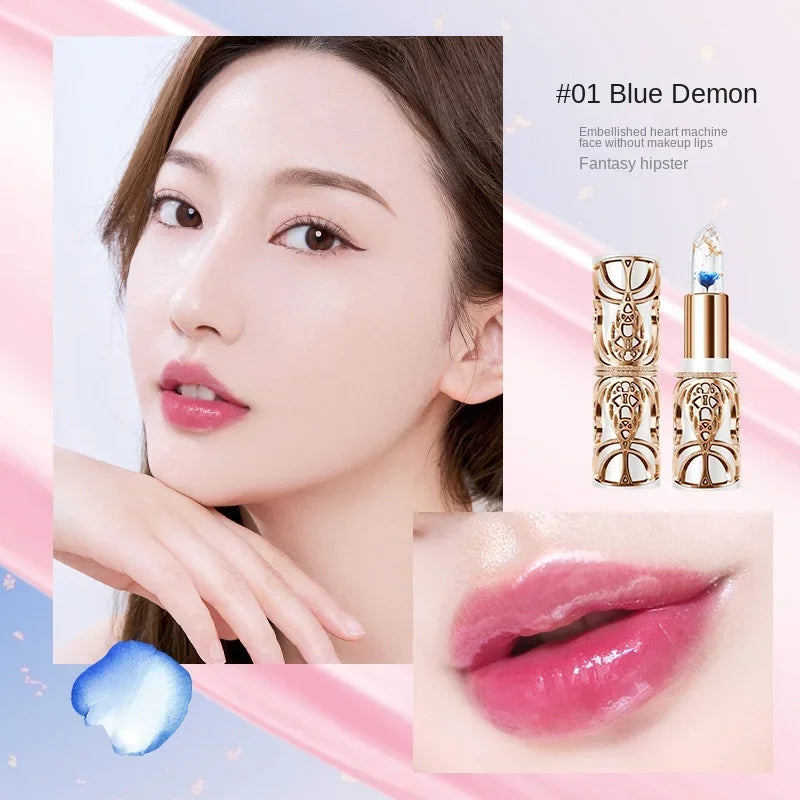 HIH Blue Rose Lipstick Temperature Color Changing Lip Moisturizing Balm Female Makeup Sexy Lip Gloss Shiny Lipstick