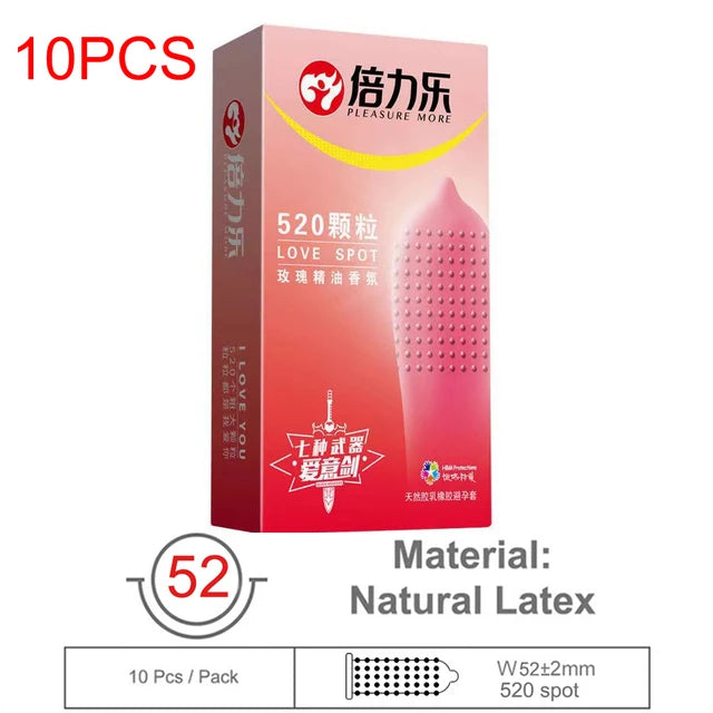 G-spot Condom Adult Sex Toy 520 Particles Rubber Penis For Sleeves Stimulation Erotic Safety Condom Male Intimate Goods Sex Shop - Seprincess