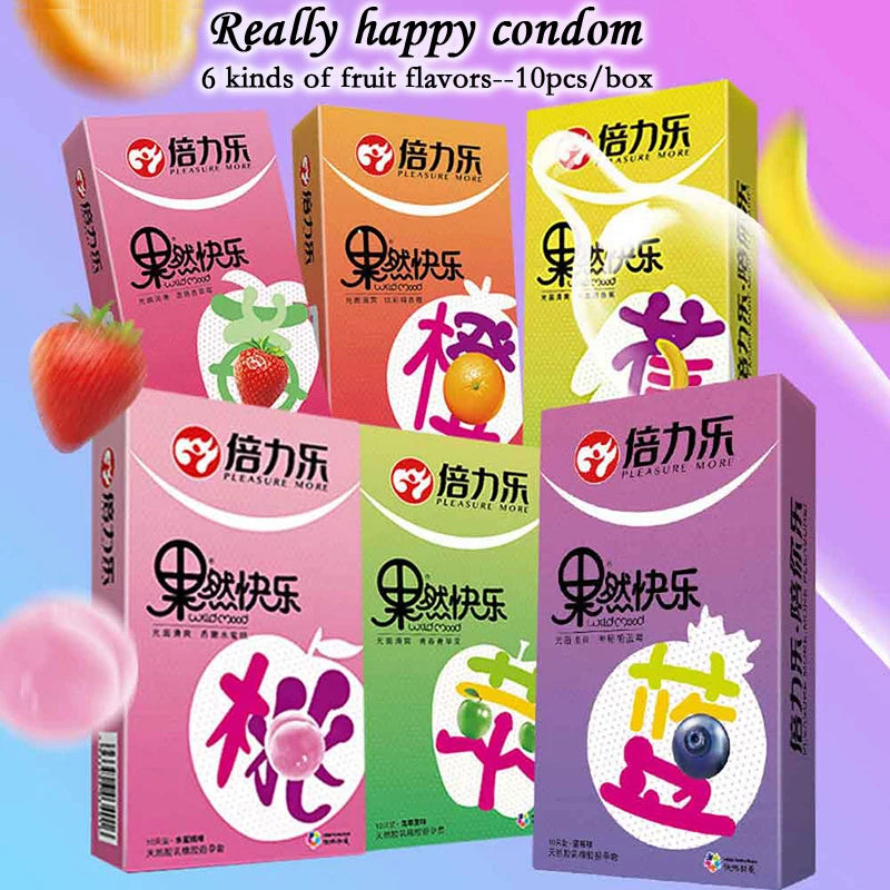 All Fruit Flavor Condom Strawberry Penis Sleeves Adult Oral Sex Sleeves Contraceotion Safety Condoms Sex Toy Shop For Men 18+ - Seprincess