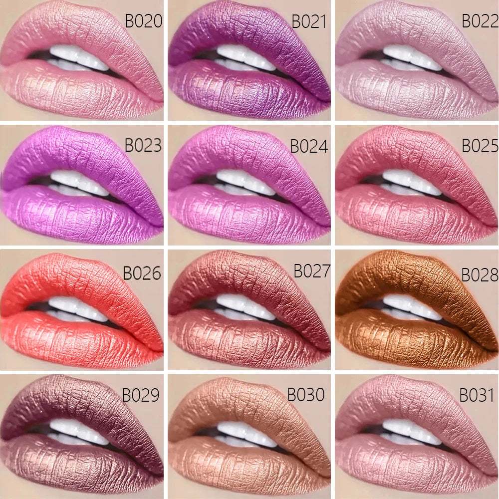 Dropshipping Lipstick Matte Velvet & Glitter Metallic Colors for Glossy Radiant & Full Matte High Pigmented Lipstick Cosmetic - Seprincess