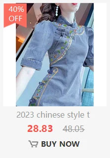 2024 chinese improved cheongsam dress plate button chinese shirt top tea dress zen style tea art cotton linen cheongsam dress - Seprincess