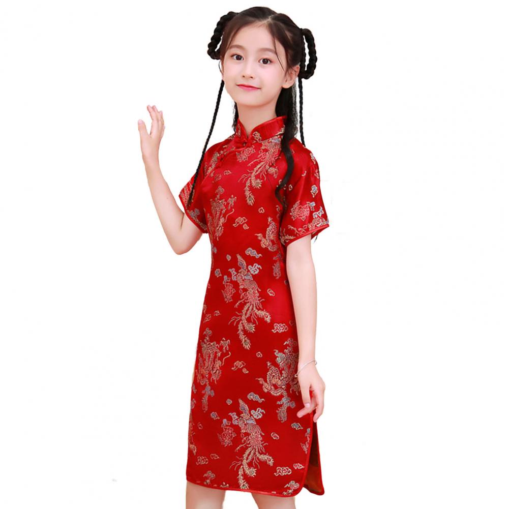 Kids Hanfu Dress Elegant Princess Dress Summer Dresses Chinese Cheongsams For Girls Traditional Chinese Dress Toddler Dress - Seprincess