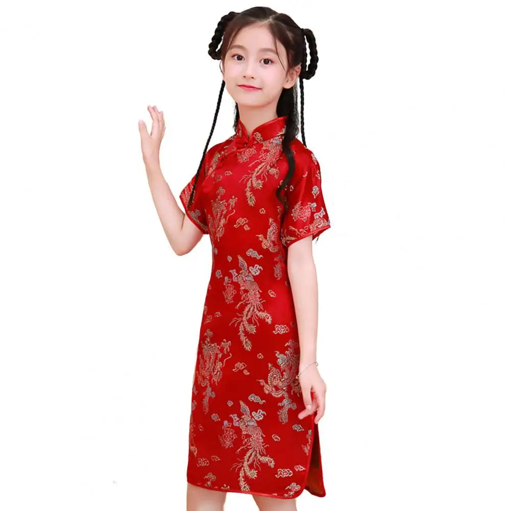 Kids Hanfu Dress Elegant Princess Dress Summer Dresses Chinese Cheongsams For Girls Traditional Chinese Dress Toddler Dress