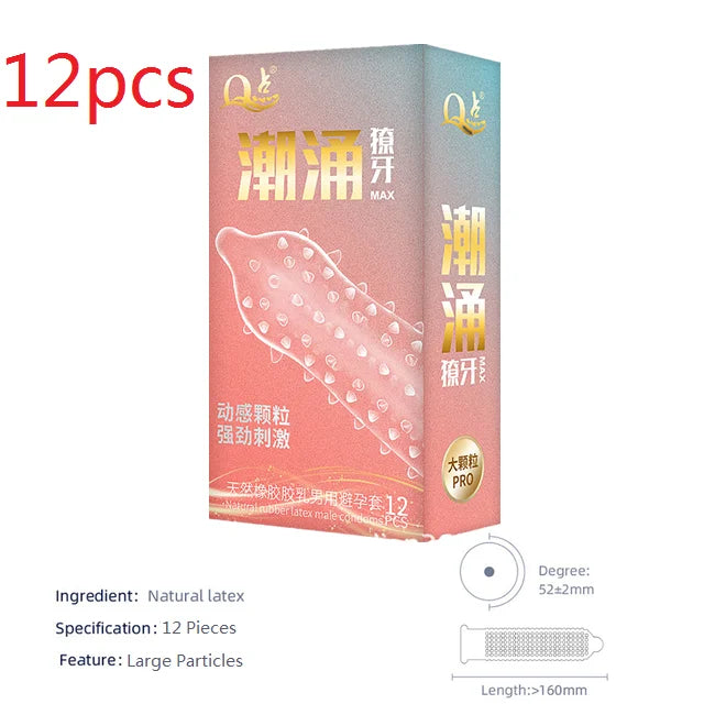 G-spot Condom Adult Sex Toy 520 Particles Rubber Penis For Sleeves Stimulation Erotic Safety Condom Male Intimate Goods Sex Shop - Seprincess