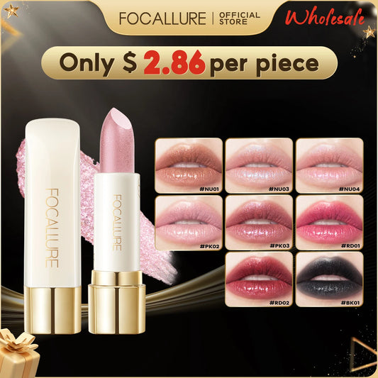 FOCALLURE Wholesale 8 Pcs/Set Diamond Shiny Lipstick Moisturizing Long Lasting Shimmer Lip Tint Lip Balm Pen Makeup Cosmetics - Seprincess