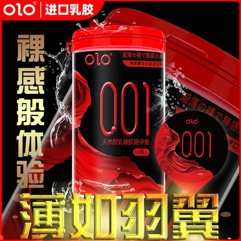 OLO Indian Delay Oil Condom Lasting Penis Sleeves Adult Sex Toys For Men Dotted Thin Ice Fire Feeling Condoms Cock Sex Supplies - Seprincess