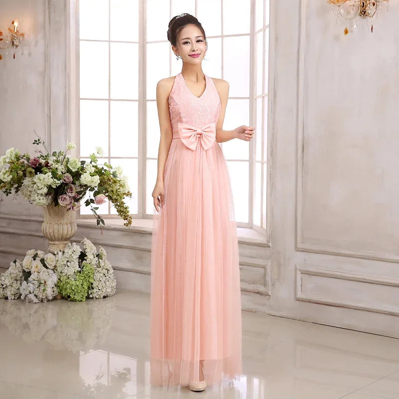 2024 New Light Purple Pink Bridesmaid Dresses Graduation Vestidos Longo Long Prom Robes Cheap Wedding Party Dress - Seprincess