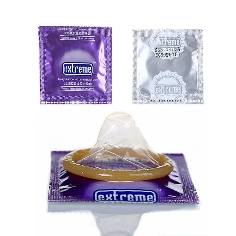 Men Condoms Natural Latex Penis Sleeve Sex Products Vaginal Stimulation Ultra Thin Condoms Safer Contraception - Seprincess