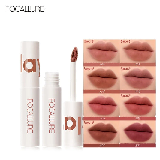 FOCALLURE Lipclay Velvet Liquid Lipstick Waterproof Matte Lipgloss Makeup Lip Color Batom Long Lasting Sexy Red Pink Lipsticks - Seprincess