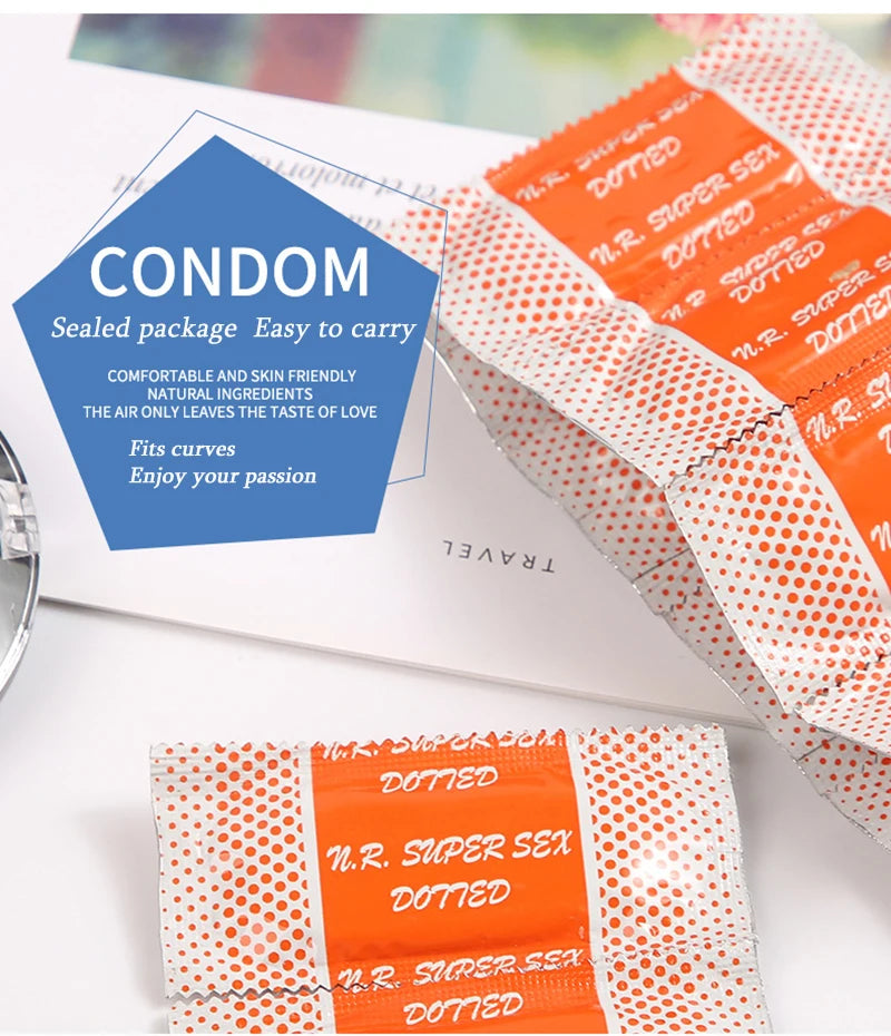 10/30/50pcs Condom 52mm Ultra Thin Cock Penis Sleeve Natural Latex Lubrication Contraception Supplies Adults Safer Sex Products - Seprincess