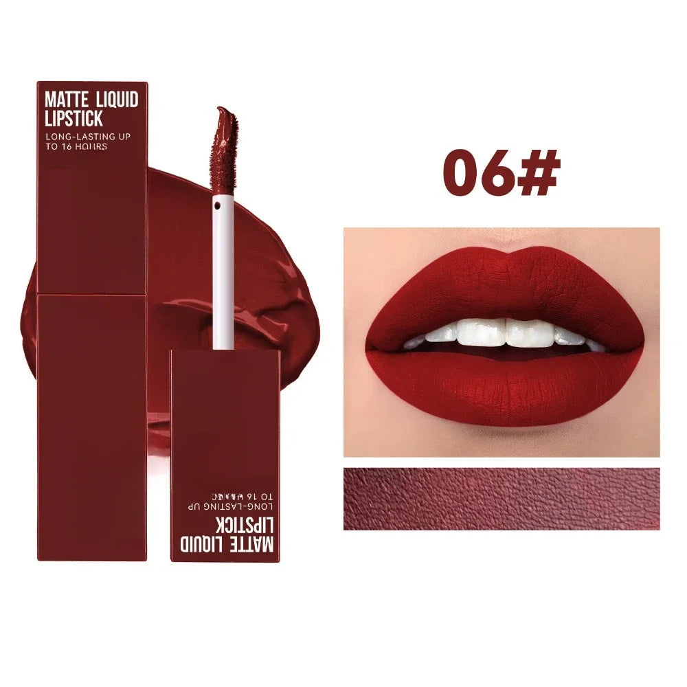 Cheap Matte Ink Liquid Lipstick Non-stick Cup Long Lasting Velvet Nude Lip Gloss Waterproof Lips Tint Waterproof Korean Make Up - Seprincess