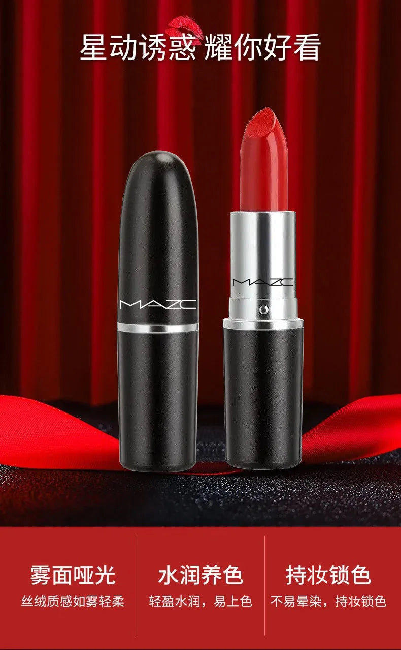 Bullet nose mouth red fog face matt moisturizing retro red mouth red makeup lipstick not easy to fade while holding makeup - Seprincess