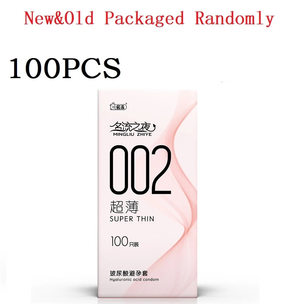 100/50pcs Hyaluronic Acid Condoms For Men Couples Ultra Thin Penis Sleeves Sex Toys Safer Condoms Sexshop Products condones caja - Seprincess