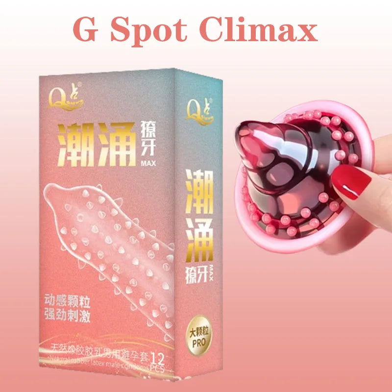 Super Dotted Large Spiked Condom Sex Toys Adult Supplies Natural Rubber Special Condoms Lubricated Penis Sleeve Sex Shop For Men