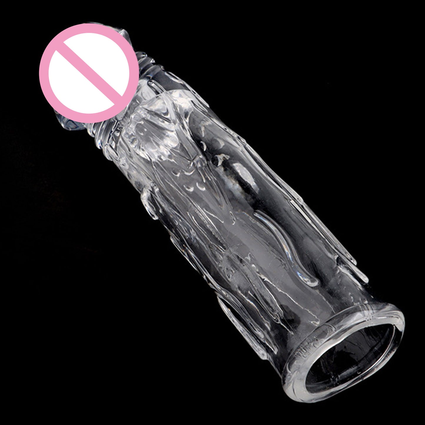 Reusable Condoms Sex Toy Ribbed G-spot Cock Ring Passionate Latex Penis Sleeves Delay Ejaculation Condom Sex Product for Men 18+ - Seprincess