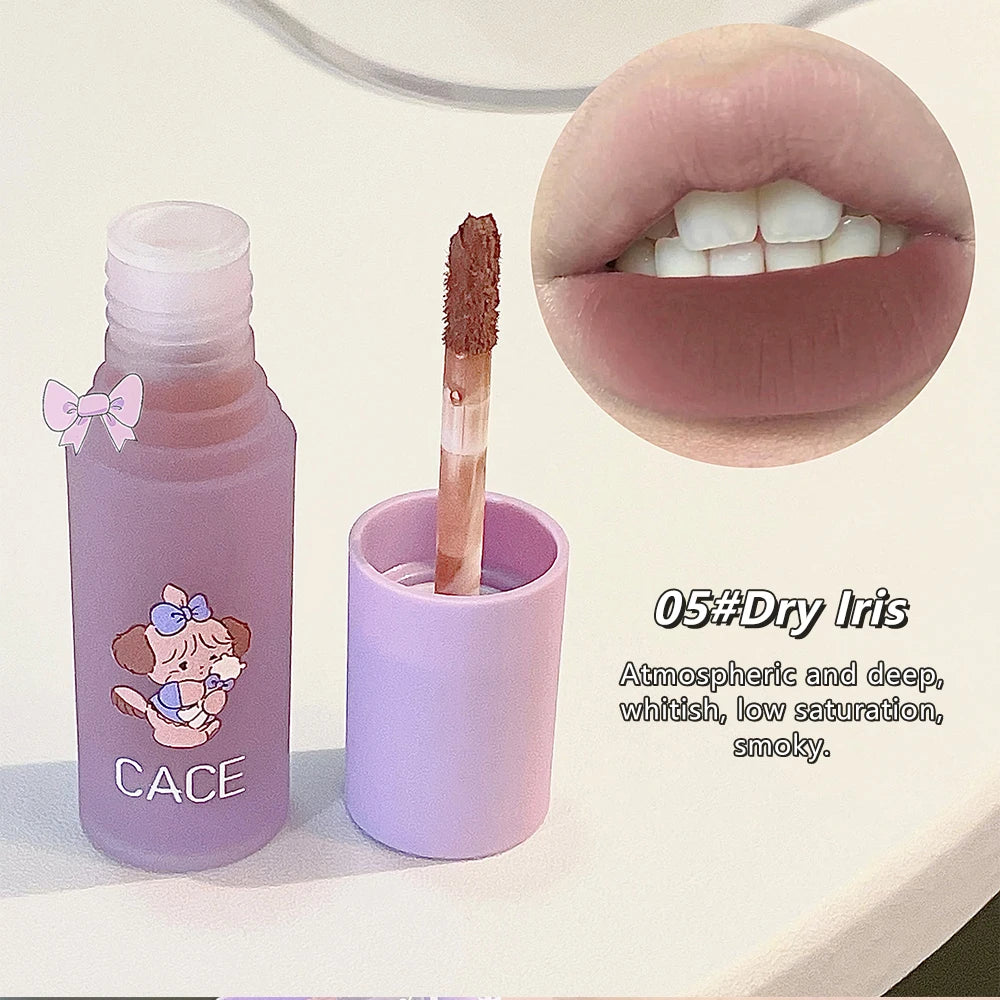 Matte Velvet Lip Gloss Long Lasting Lip Mud Tint Blush Non-stick Cup Waterproof Lipstick Female Makeup Korean Cosmetic Sets