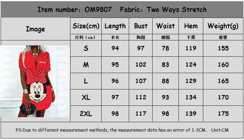 Mickey Minnie Mouse Sexy Dress for Women Y2k Elegant Women's Dresses for Party 2024 V-Neck Korean Fashion Disney Polo Shirts 2XL - Seprincess