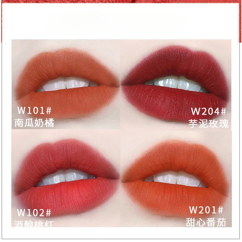 Velvet Orange Lipstick Brighten Skin Matte Lipsticks Waterproof Long Lasting Lip Stick Lip Tint Women Korean Cosmetic Lip Glaze - Seprincess